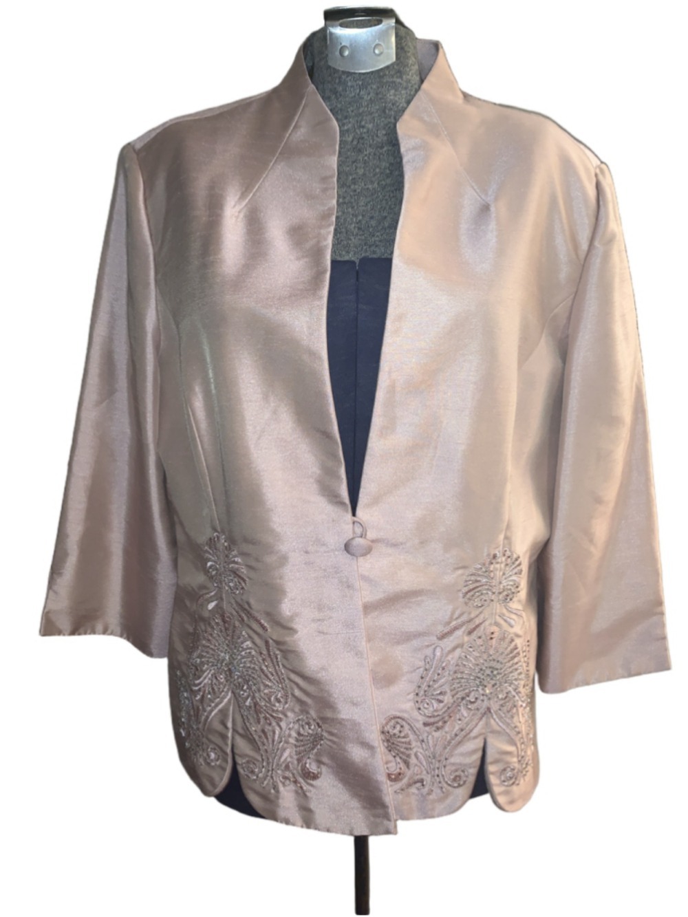 Women's Coldwater Creek Pink Embroidered Blazer Jacket Plus Size 14
